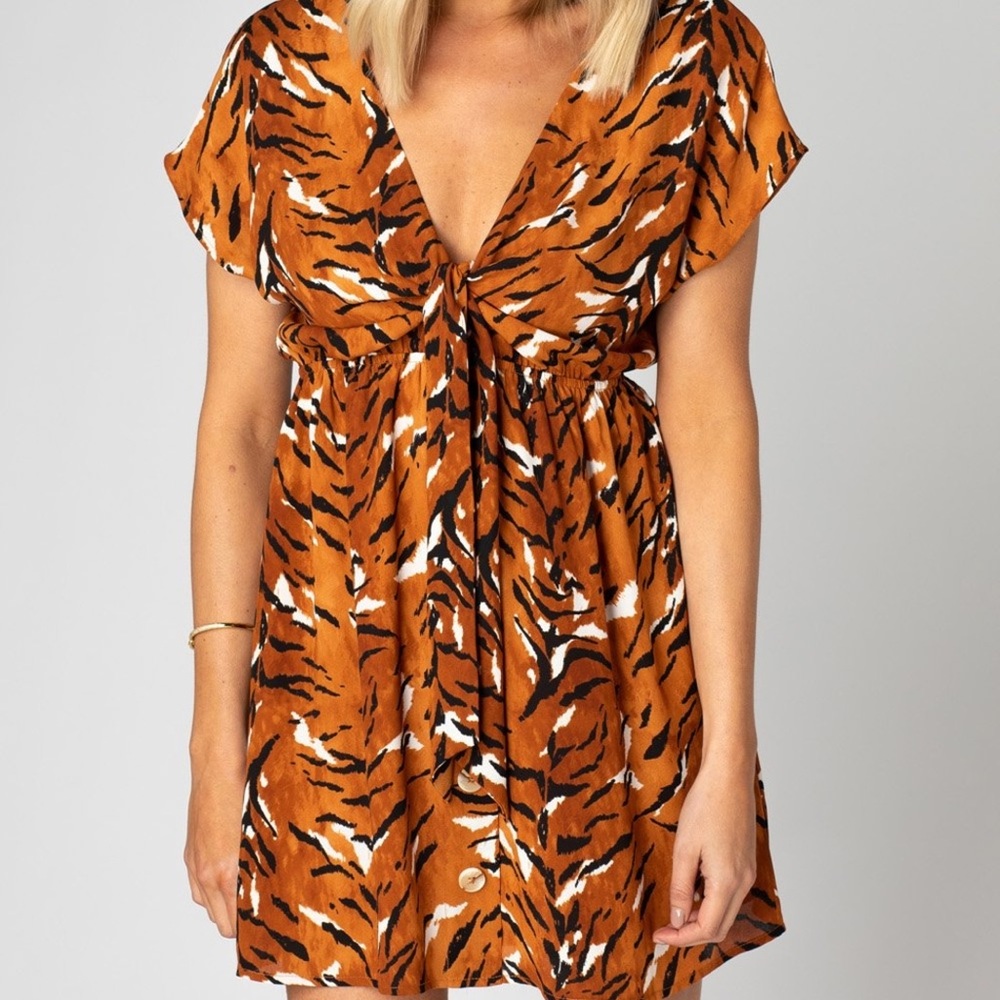 AMY ELASTIC WAIST BABY DOLL DRESS - RAJA